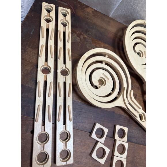 Hape Quality Wooden Marble Run Pieces Add-On Replacement Parts Building Toy - Picture 2 of 7